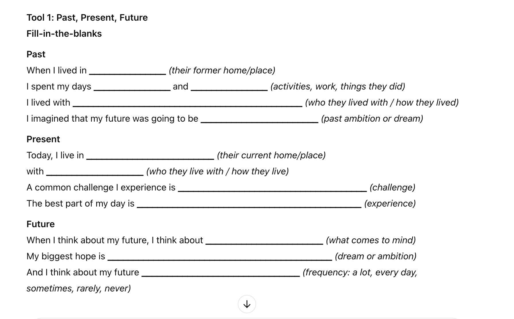 Tool1: Past, Present, Future Tool1: Past, Present, Future